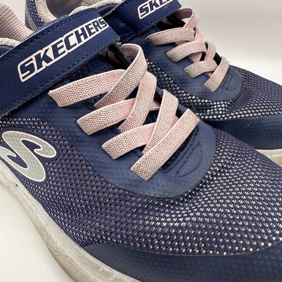SKECHERS Kids size 4 Blue/Pink Running Shoes - Picture 3 of 7